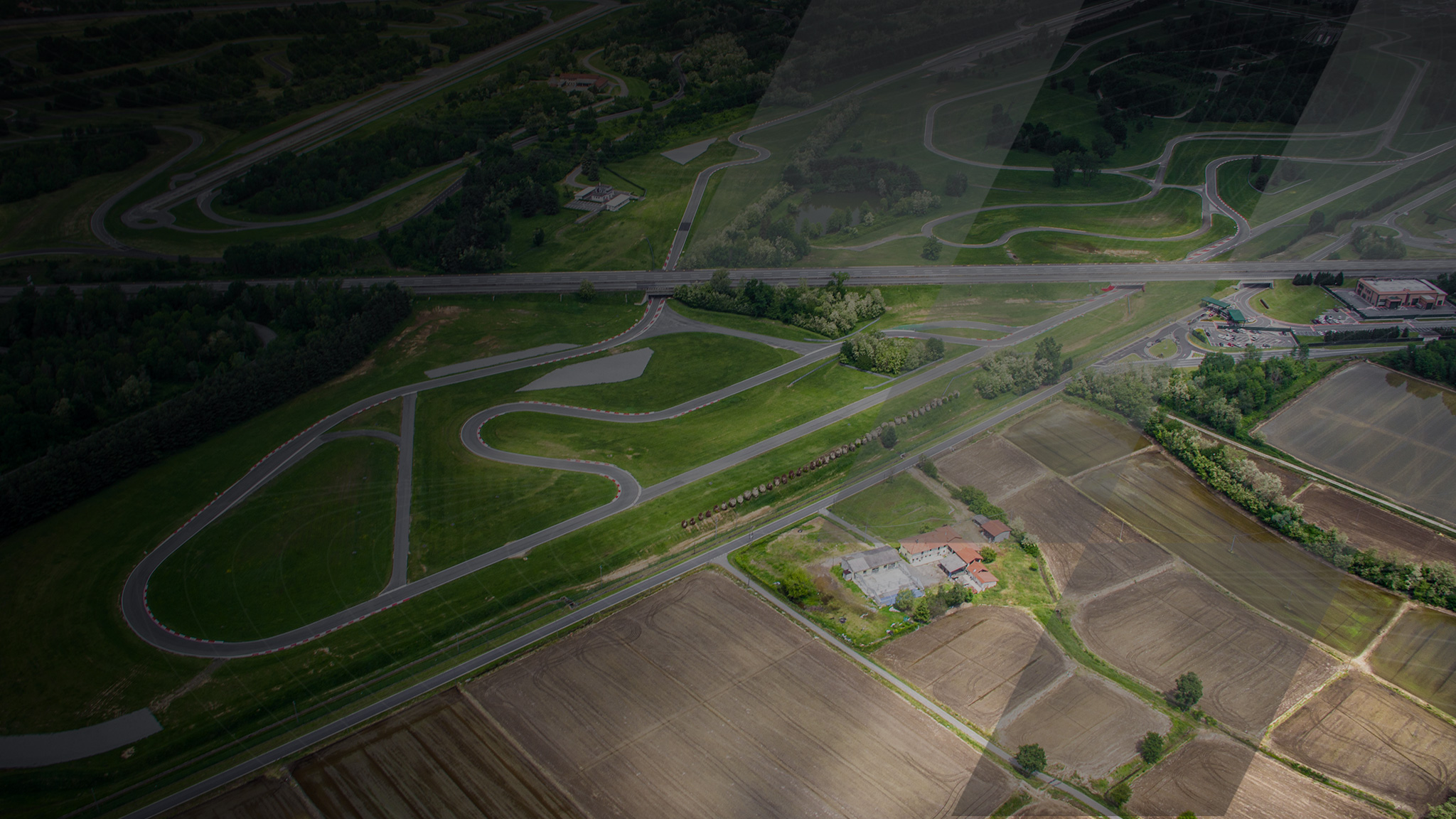 Photo from above of Balocco tracks