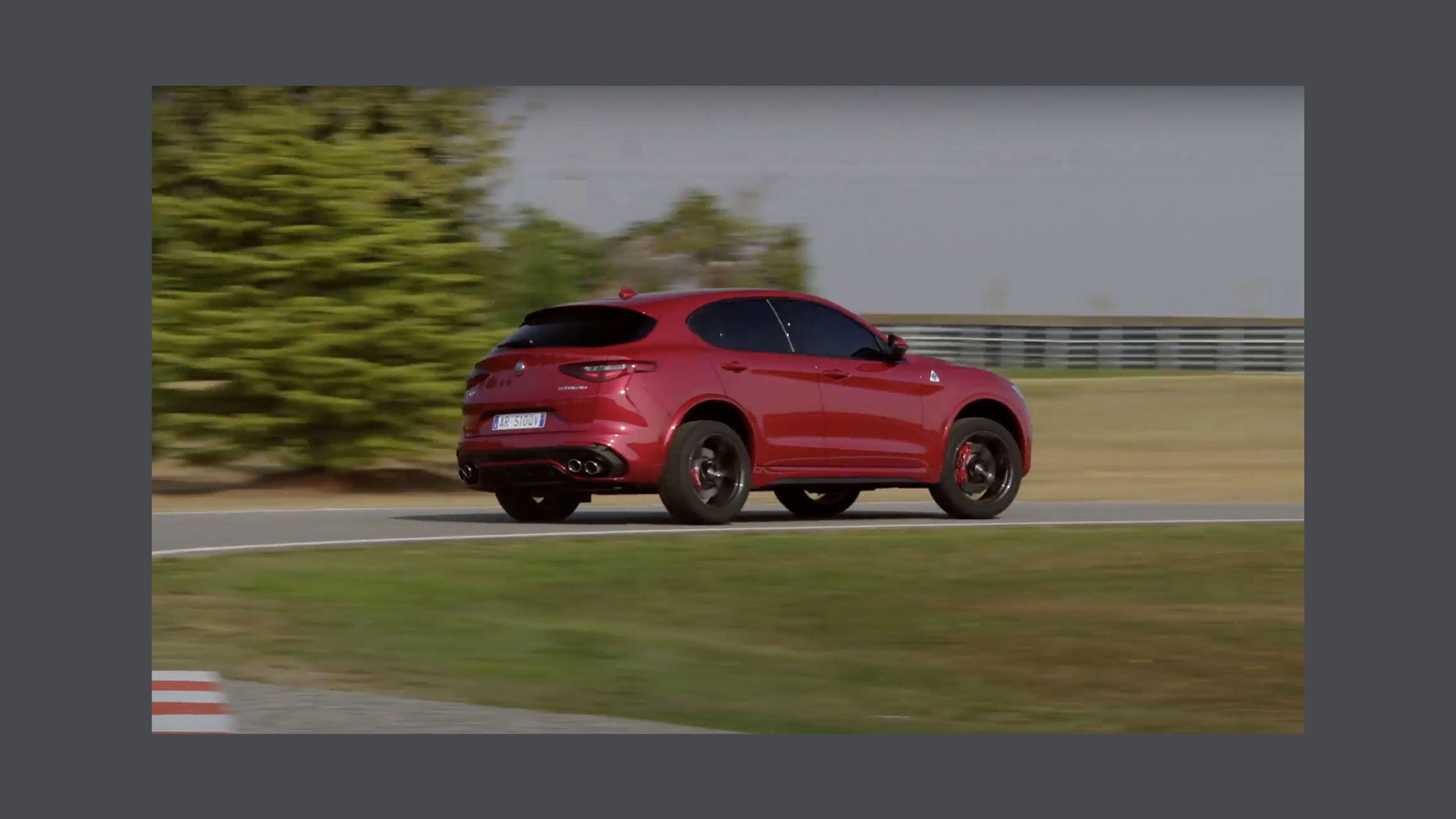 Photo of a red Alfa Romeo Stelvio