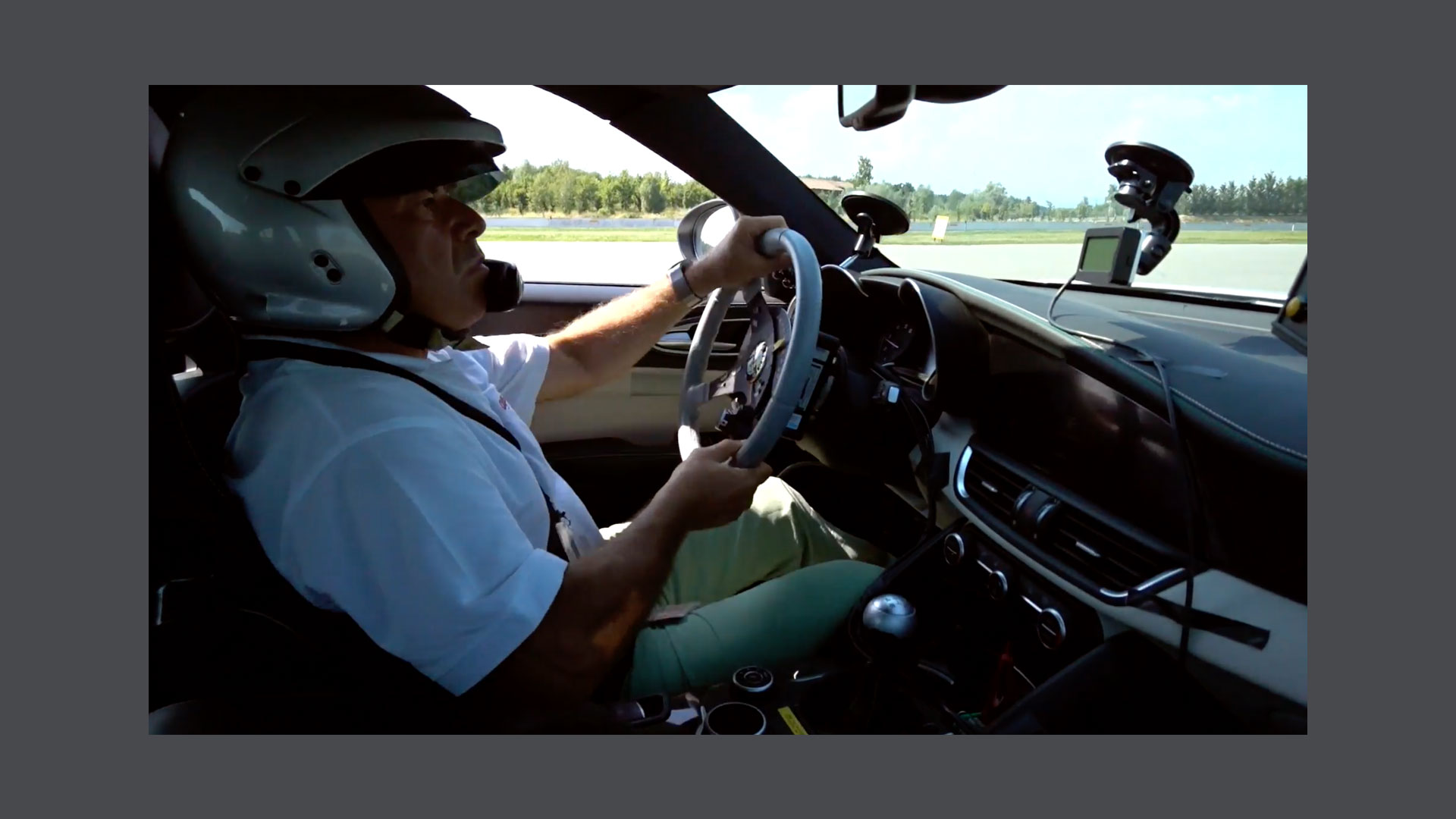 Photo of a driver driving a car