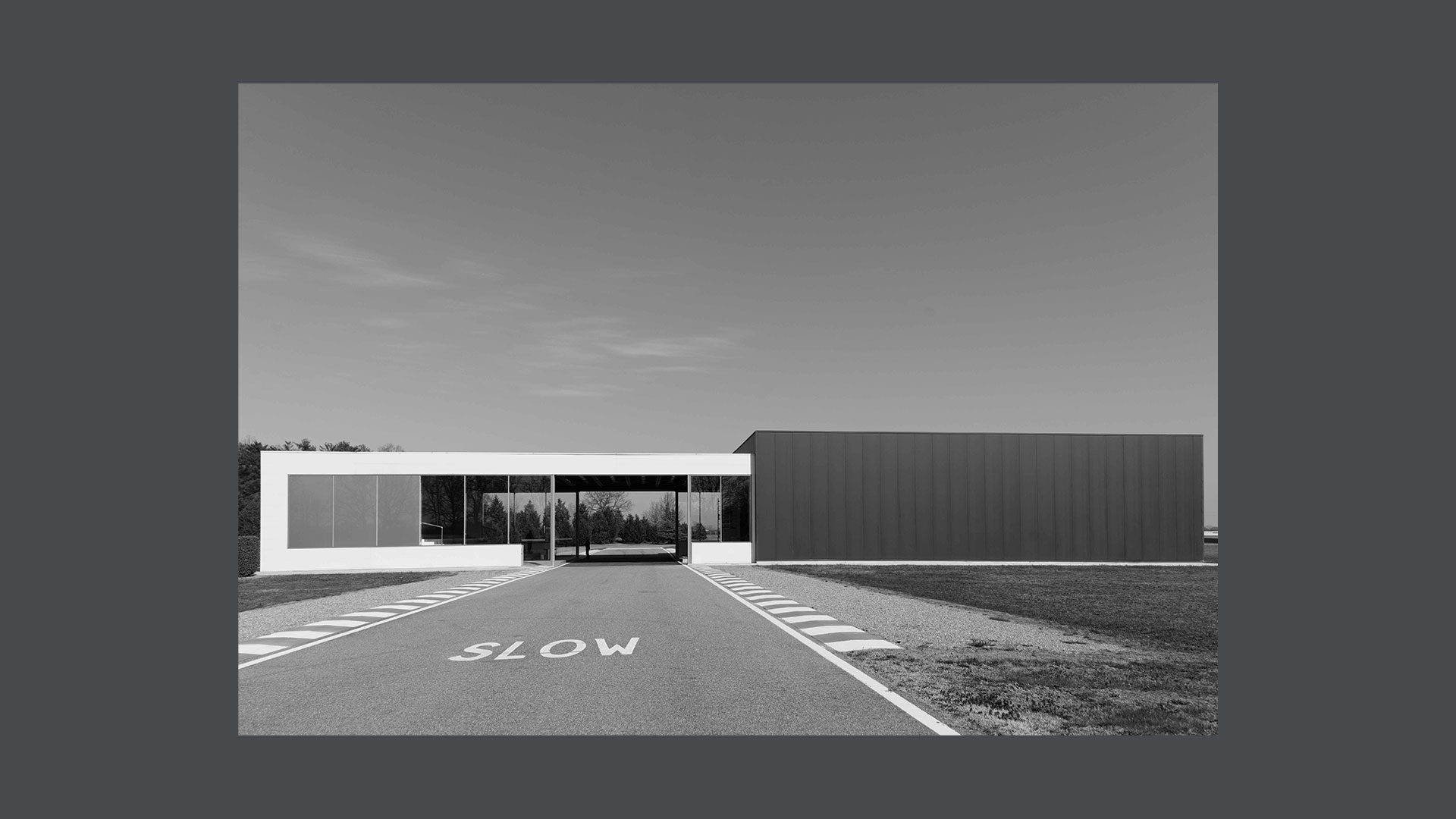 Photo of a front view of the Grandstand at  the Alfa Romeo Track