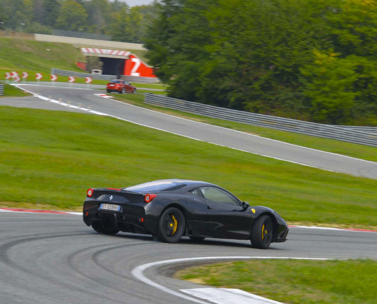 Photo of a Ferrari car on the track