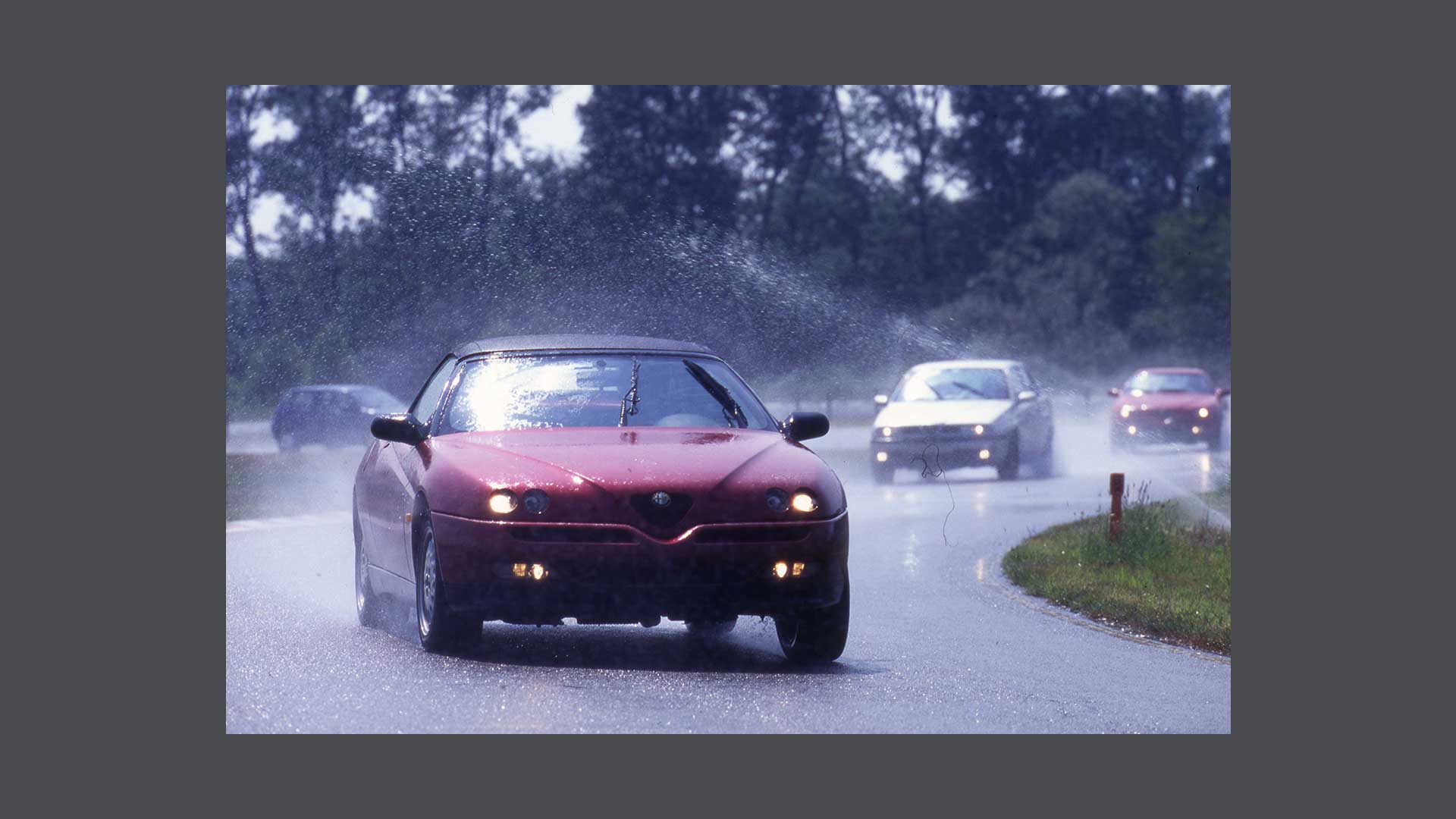 Photos of cars on wet ground