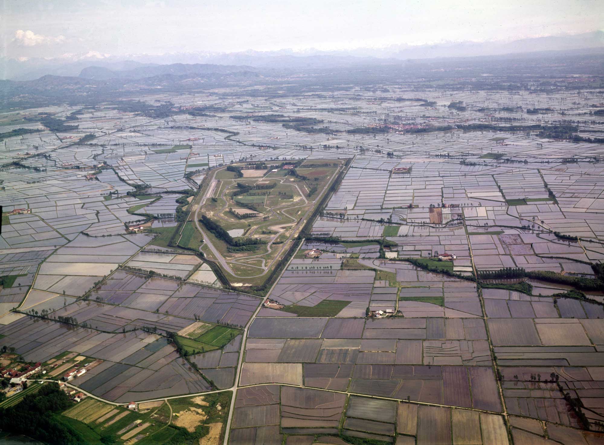 Photo from above of the Balocco tracks