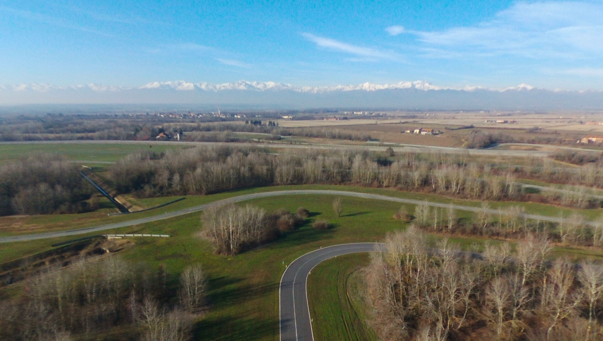 Panoramic photo of the Langhe track