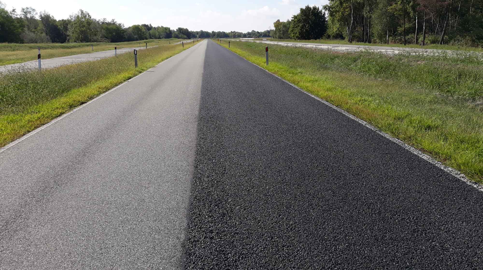 Foto di una pista per la simulazione di manto stradale sconnesso