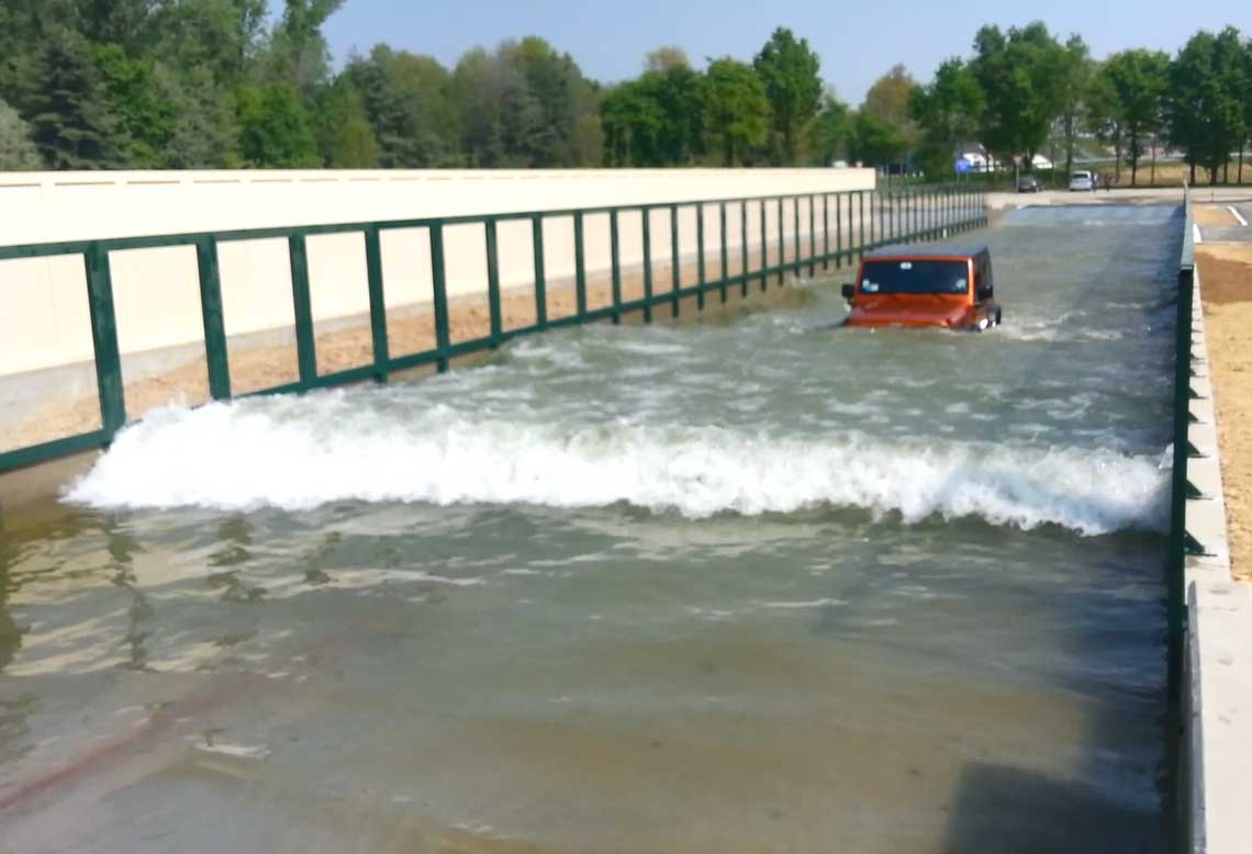 fordPhoto of a car in a ford for the simulation of a road underpass